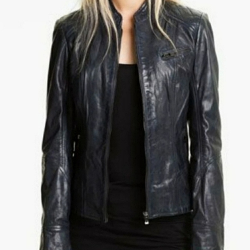Bod & Christensen Black Leather Jacket - Picture 1 of 2
